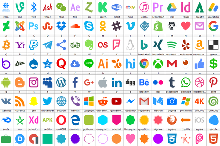 Icons Color 128 font